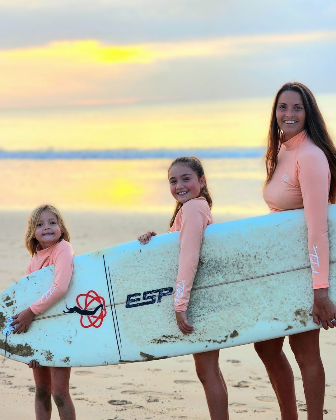 Kids Fleece Lined Rash Vest  - Sizes 10-16 - Indiana Coral