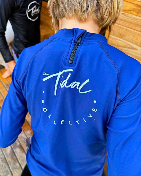 Kids Fleece Lined Rash Vest - Size 1-8 - NEW Pacific Navy