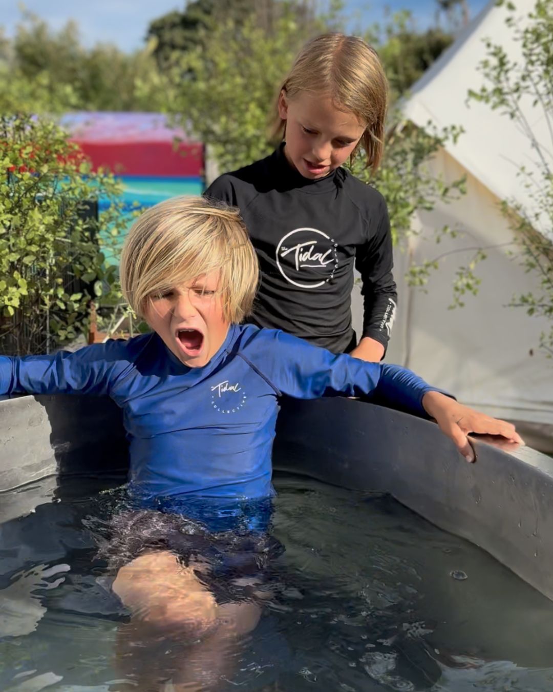 Kids Fleece Lined Rash Vest - Size 1-8 - NEW Pacific Navy