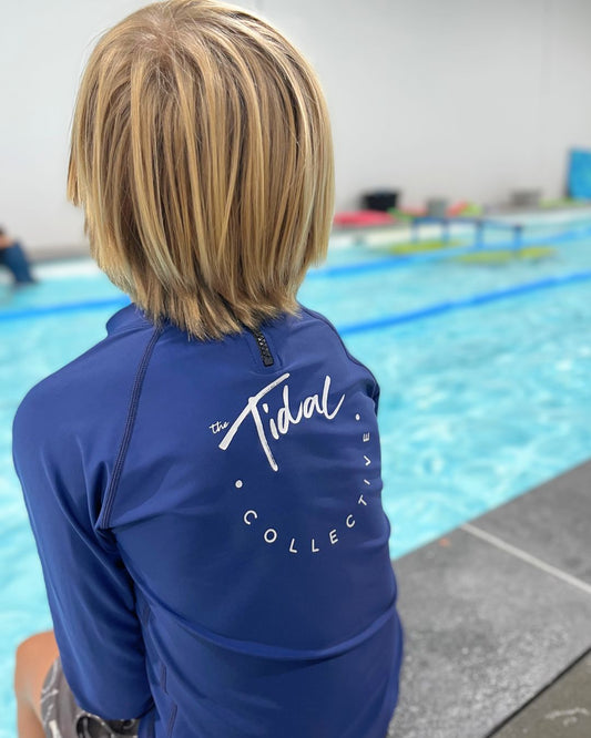 Kids Rash Vest Fleece Lined - Pacific Navy (COMING Wednesday)