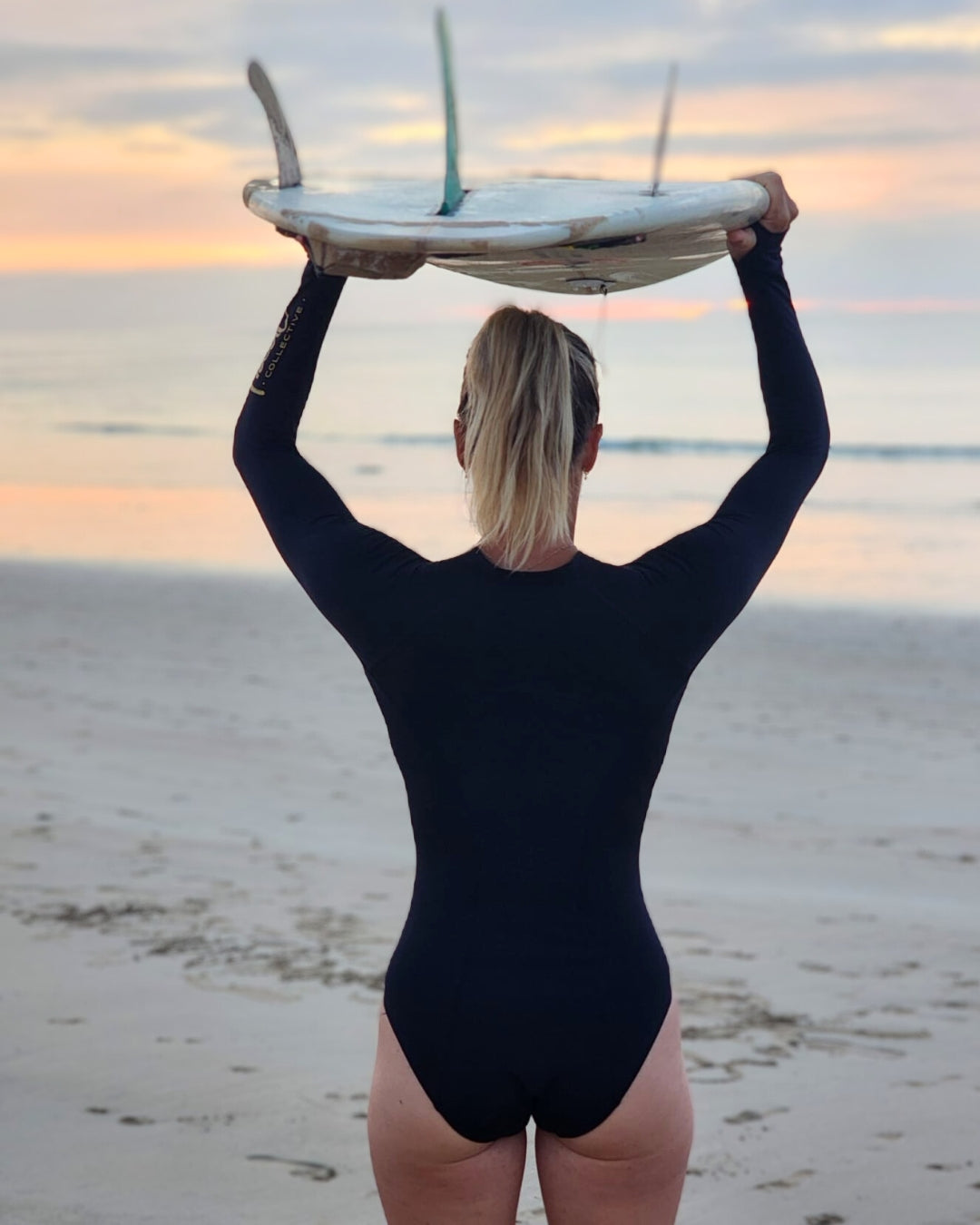 NEW Womens Fleece Lined Bathers -  Dawn Black