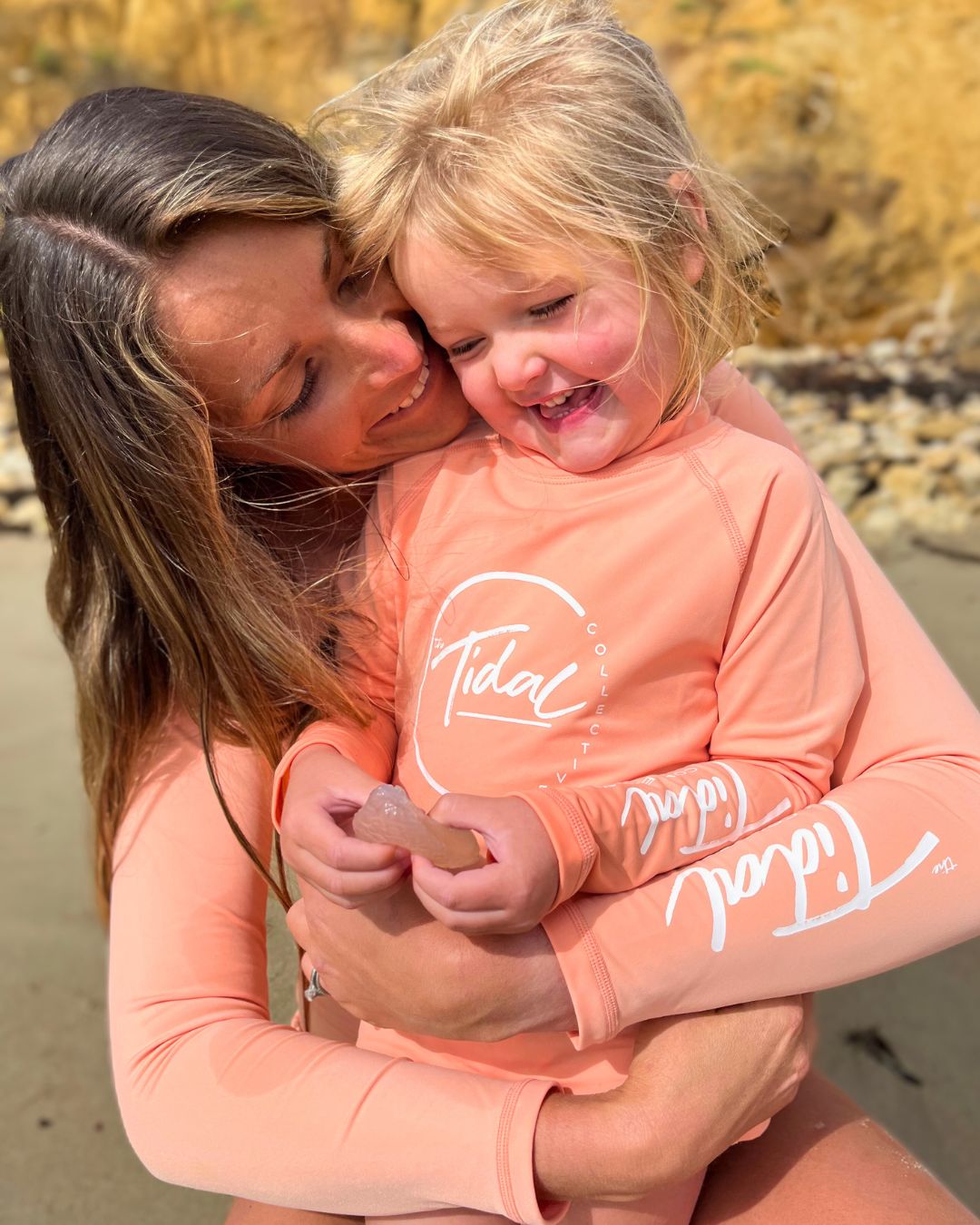 Kids Fleece Lined Rash Vest  Sizes 1-8 - Indiana Coral