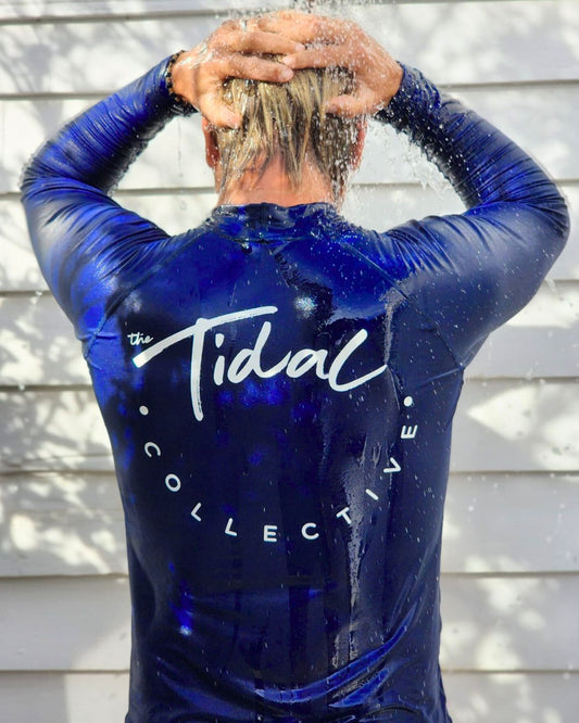 New Mens Rash Vest Fleece Lined - Pacific Navy