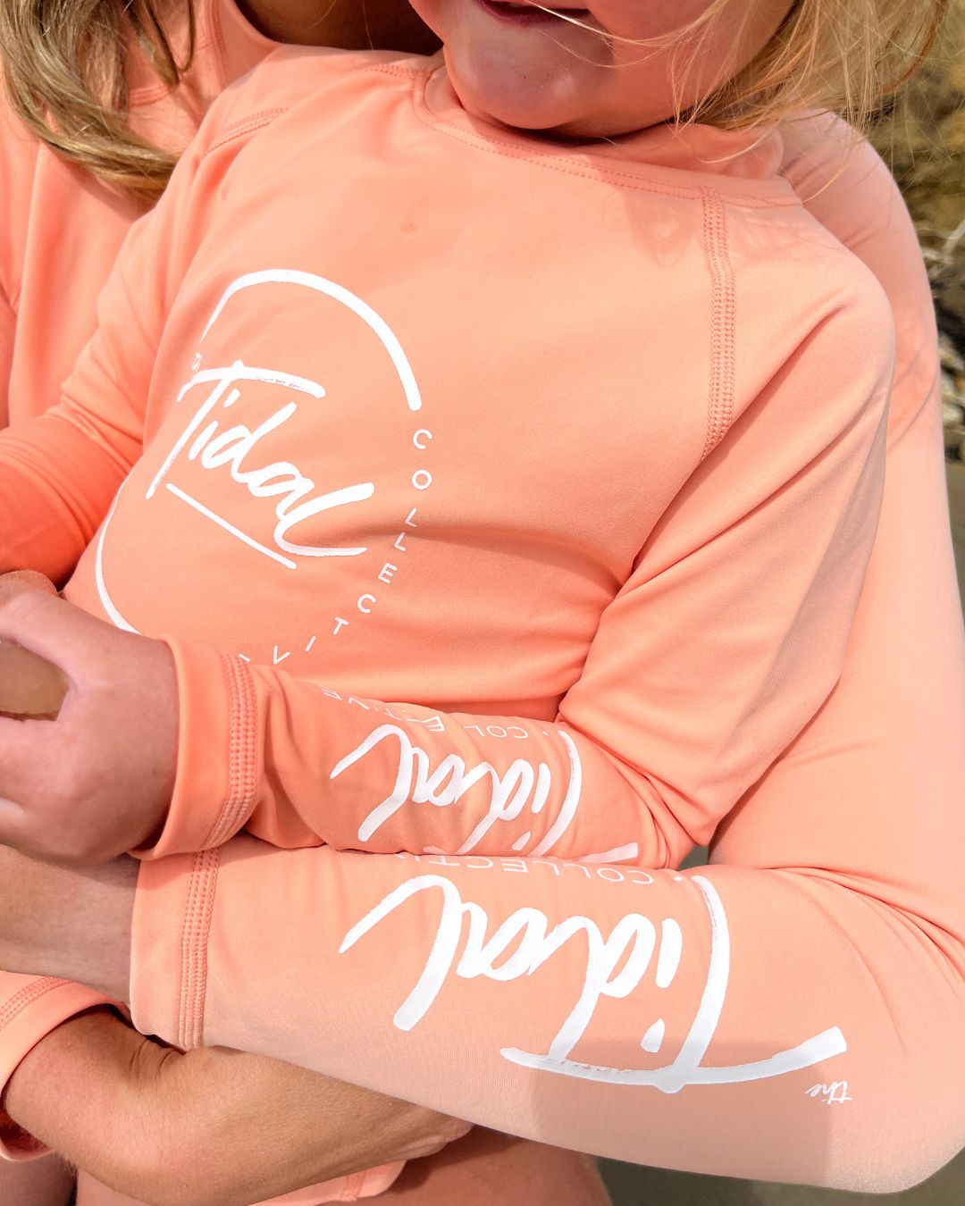 Womens Fleece Lined Rash Vest  - Oceania Coral