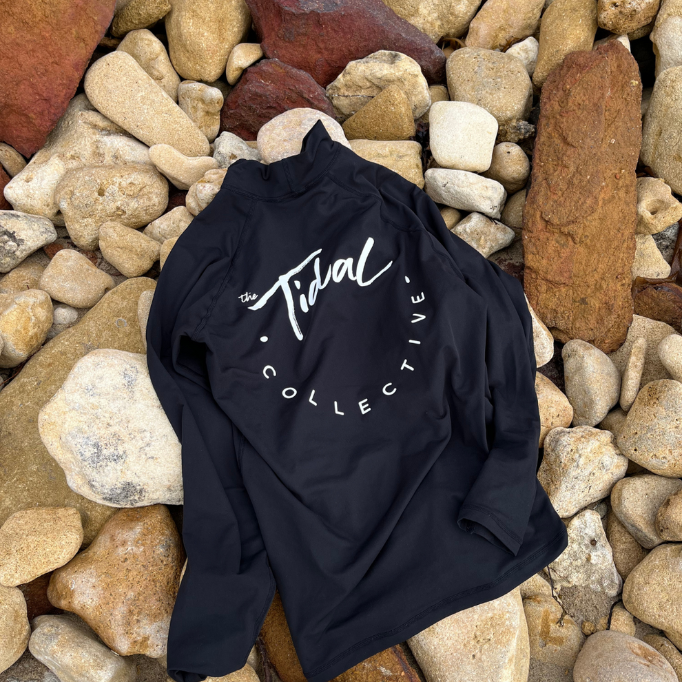 Mens Rash Vest Fleece Lined - Pacific Black – The Tidal Collective