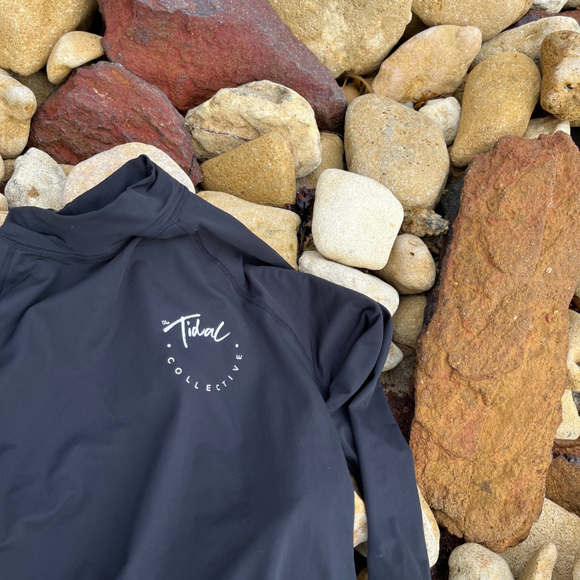 Mens Rash Vest Fleece Lined - Pacific Black – The Tidal Collective